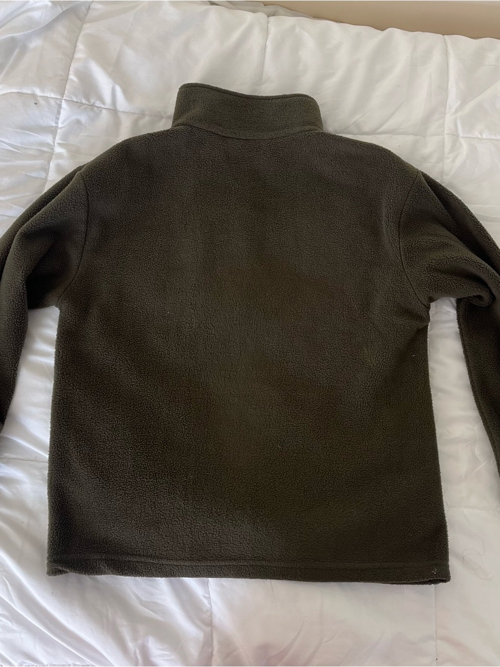 San Francisco California Olive Green Fleece Zip Jacket - Picture 2 of 3